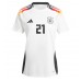 Maillot de foot Allemagne Ilkay Gundogan #21 Domicile vêtements Femmes Europe 2024 Manches Courtes